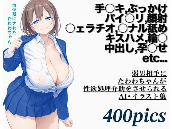 弱男相手にたわわちゃんが性欲処理介助をさせられるAI・イラスト集
